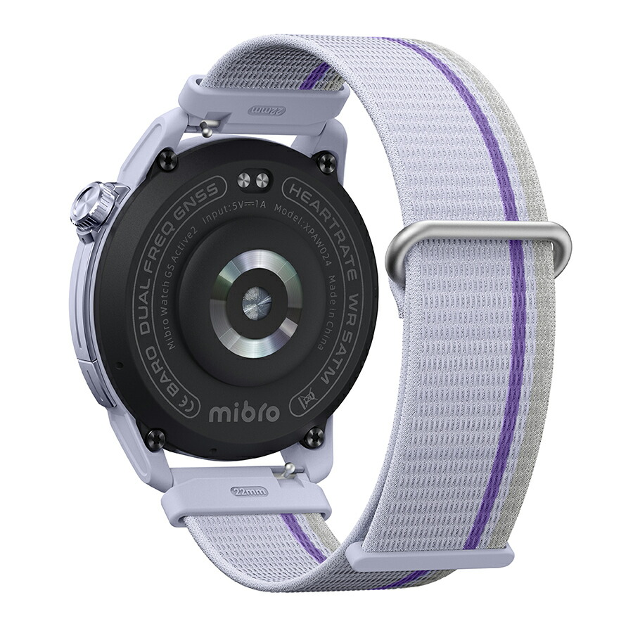 ミブロ GS Active2 充電式クォーツ スマートウォッチ ブランド メンズ レディース Bluetooth 替えベルト mibro SP380015-C237 デジタル ブラック パープル 黒