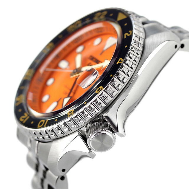 セイコー 5スポーツ SKX GMT ファイブスポーツ スポーツスタイル 流通限定モデル 自動巻き メンズ 腕時計 SSK005KC Seiko 5 Sports オレンジ ブランド おしゃれ 防水 プレゼント 男性 実用的