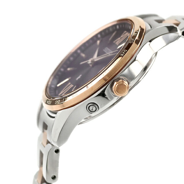 セイコー ルキア Essential Collection 電波ソーラー 腕時計 ブランド レディース SEIKO LUKIA SSVV090 アナログ ブラウン シルバー ピンクゴールド 日本製 おしゃれ 防水 軽い 華奢 かわいい プレゼント 女性 実用的