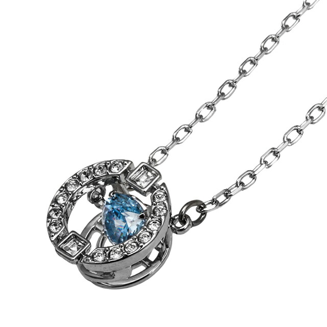 スワロフスキー ネックレス レディース ブランド SWAROVSKI Una ペンダント スワロフスキー 5279425 シルバー ブルー アクセサリー