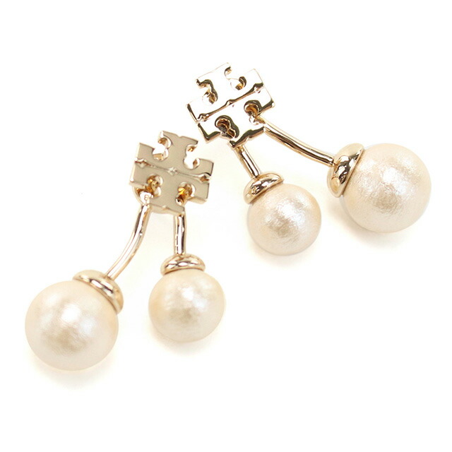 トリーバーチ ピアス レディース ブランド TORY BURCH 147756 TORY GOLD-CREAM ホワイト系 アクセサリー