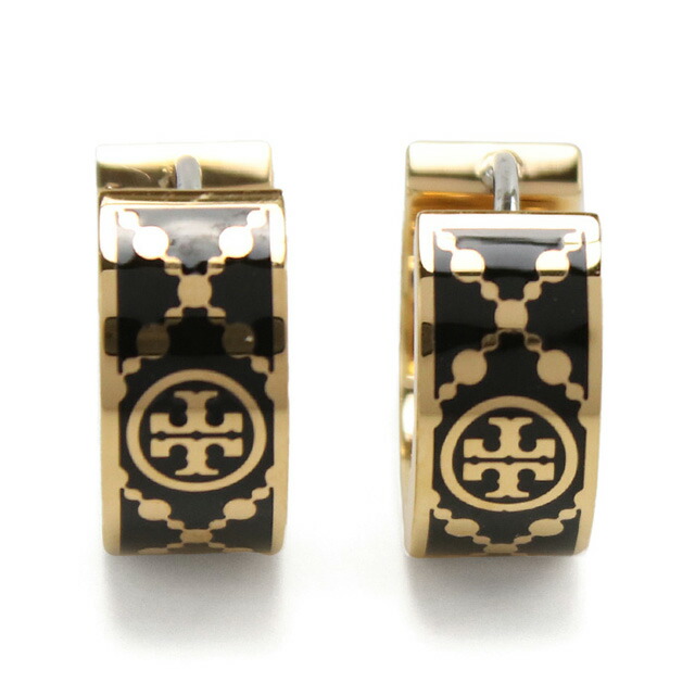 トリーバーチ ピアス レディース ブランド TORY BURCH MILLER T MONOGRAM 157223 TORY GOLD ゴールド系 ブラック アクセサリー