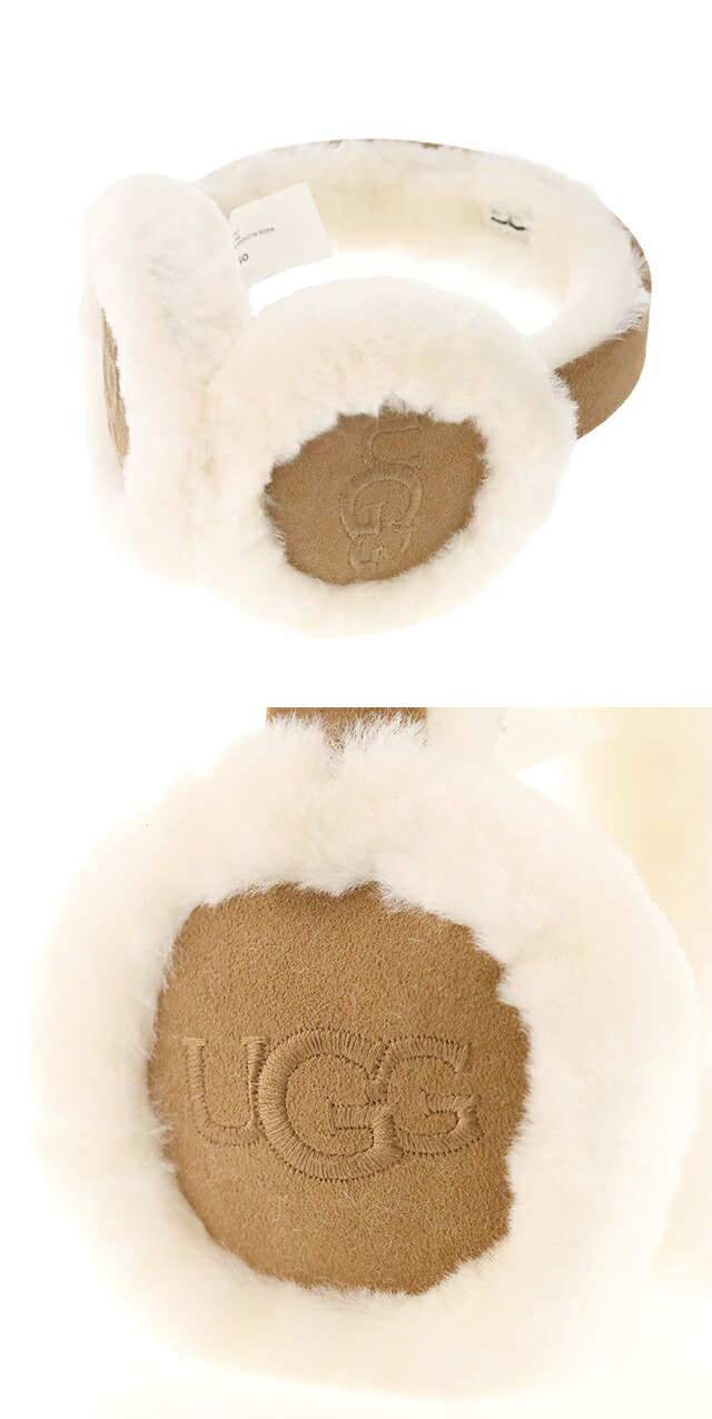 UGG アグ イヤーマフ イヤマフ 耳当て 正規BOX付属 海外正規品 レディース 20955 SHEEPSKIN シープスキン ボア ファー ロゴ 防寒 ふわふわ あったか ブランド ギフト クリスマス プレゼント 送料無料 選べるモデル