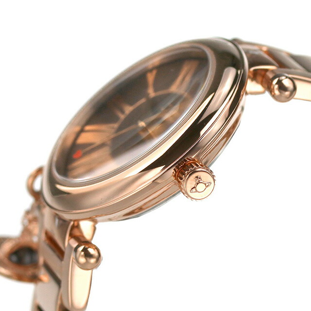 ヴィヴィアン ウエストウッド クォーツ 電池式 腕時計 レディース Vivienne Westwood VV006PBRRS アナログ ブラウン ピンクゴールド ブランド おしゃれ 防水 かわいい プレゼント 女性 実用的