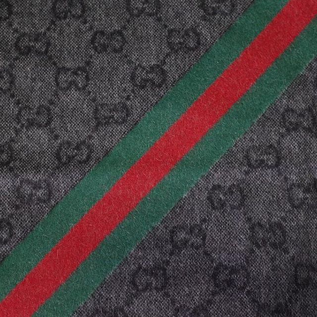 グッチ GUCCI マフラー GG柄 メンズ レディース 570603 3G200 1466 ブラック グレー