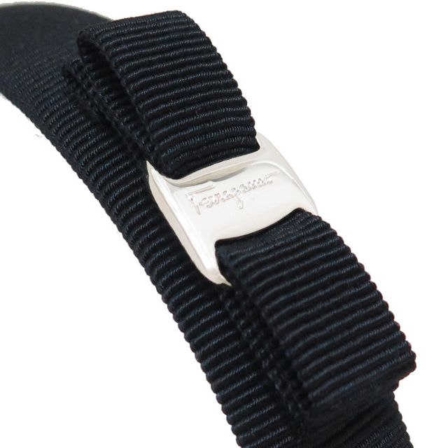 フェラガモ FERRAGAMO カチューシャ レディース 340086-430314 ヴァラ リボン BLACK ブラック