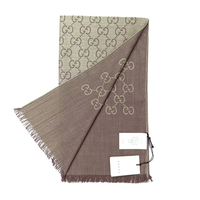 グッチ GUCCI ストール マフラー ロゴ GG メンズ レディース 165904 3G646 9664 ブラウン