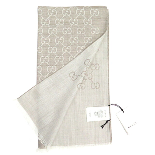 グッチ GUCCI ストール マフラー ロゴ GG メンズ レディース 165904 3G646 9500 ライトベージュ