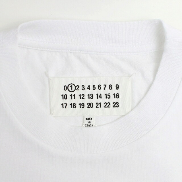 メゾンマルジェラ MAISON MARGIELA クルーネック 半袖Tシャツ S51GC0515S22816100-S レディース フォントジェネレーター ホワイト