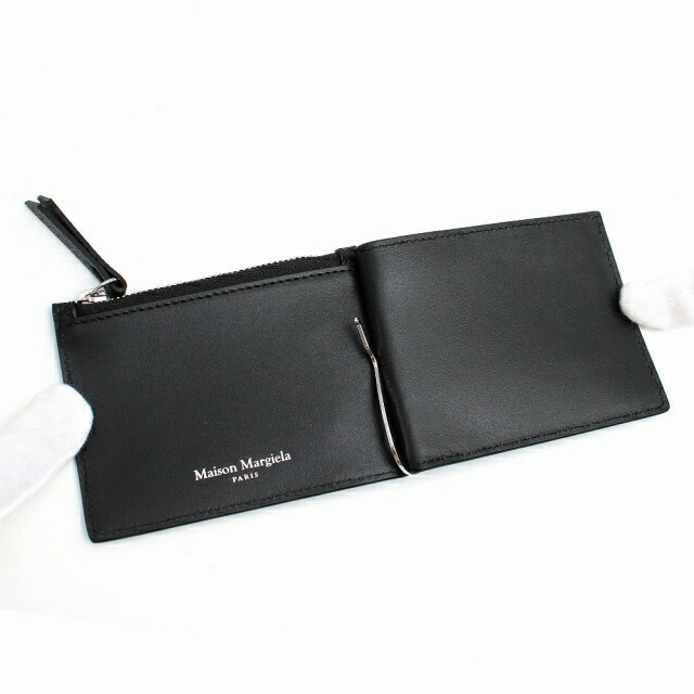 メゾンマルジェラ MAISON MARGIELA マネークリップ 二つ折り財布 SA1UI0018P4745T8013 メンズ レディース ブラック ブランド 高級 おしゃれ プレゼント 実用的