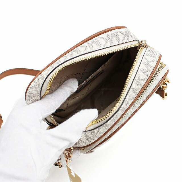 マイケルコース MICHAEL KORS ショルダーバッグ 35F1GTVC2B-VANILLA レディース ジェットセットトラベル JET SET TRAVEL バニラ ホワイト 斜めがけ ブランド 高級 おしゃれ プレゼント 女性 実用的 かわいい