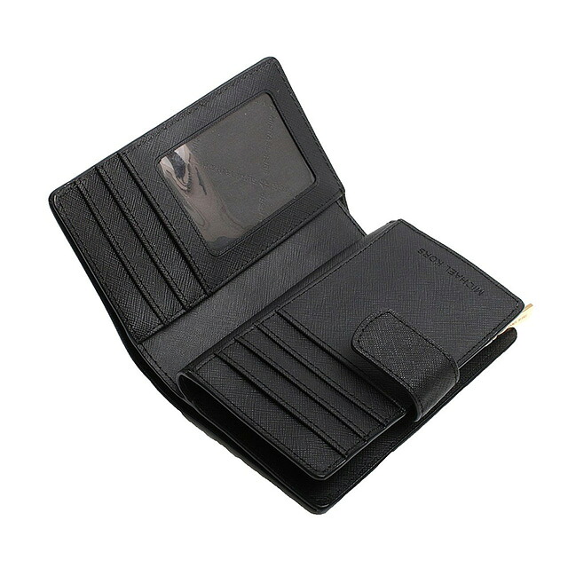 マイケルコース MICHAEL KORS JET SET TRAVEL MD BIFLD ZP CN WLLET LEATHER 二つ折り財布 コンパクト 35F7GTVF2L-BK レディース ブラック ウォレット ブランド 高級 おしゃれ プレゼント 実用的