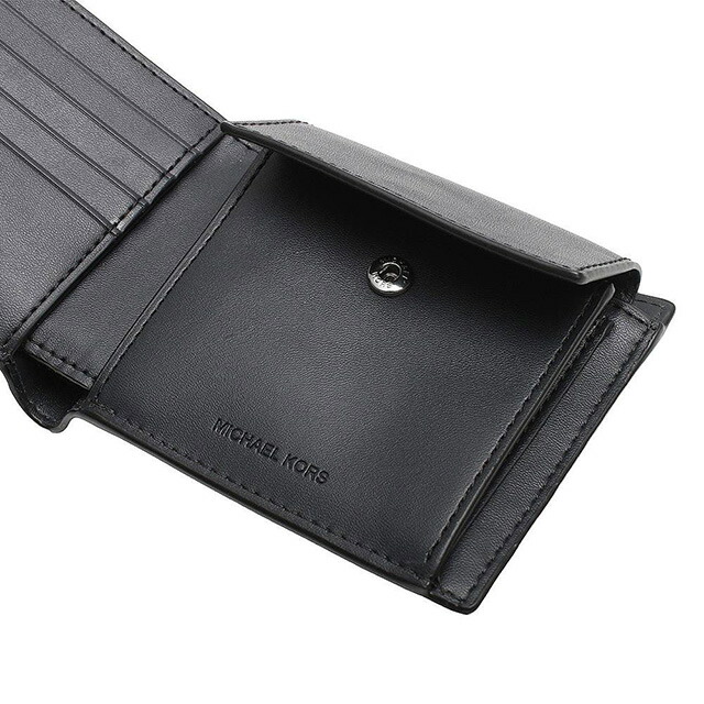 マイケルコース MICHAEL KORS 折りたたみ財布 二つ折り財布 36U9LCRF3B-ADMRL-PLBLUE メンズ ブルー ネイビー 紺 MK ウォレット ブランド 高級 おしゃれ プレゼント 実用的