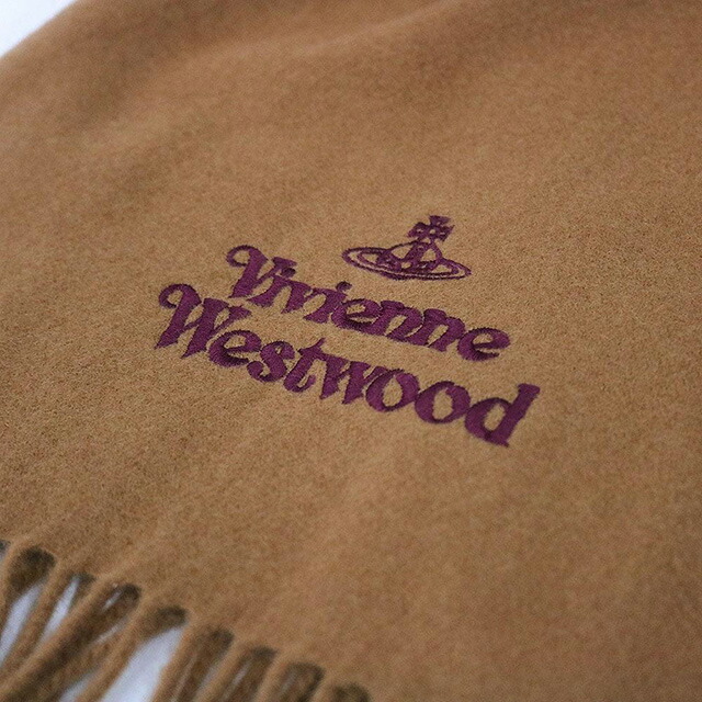 ヴィヴィアンウエストウッド VIVIENNE WESTWOOD マフラー 24-W00Q7-C407 レディース メンズ キャメル マフラー