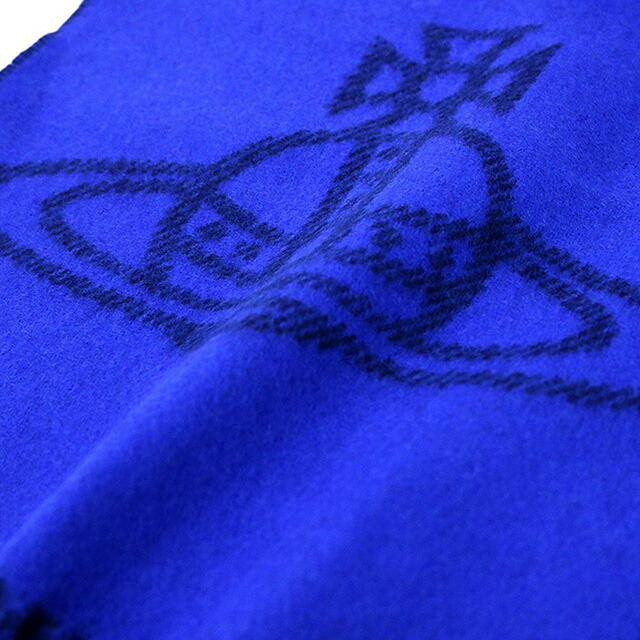 ヴィヴィアンウエストウッド VIVIENNE WESTWOOD マフラー 24-W00ZH-K405 レディース メンズ ビッグオーブロゴ ロイヤルブルー マフラー