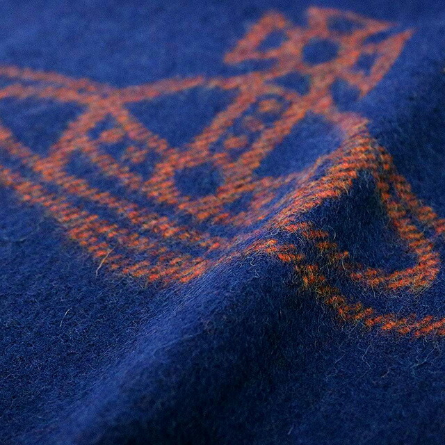 ヴィヴィアンウエストウッド VIVIENNE WESTWOOD マフラー 24-W00ZH-K410 レディース メンズ ビッグオーブロゴ ネイビーブルー マフラー