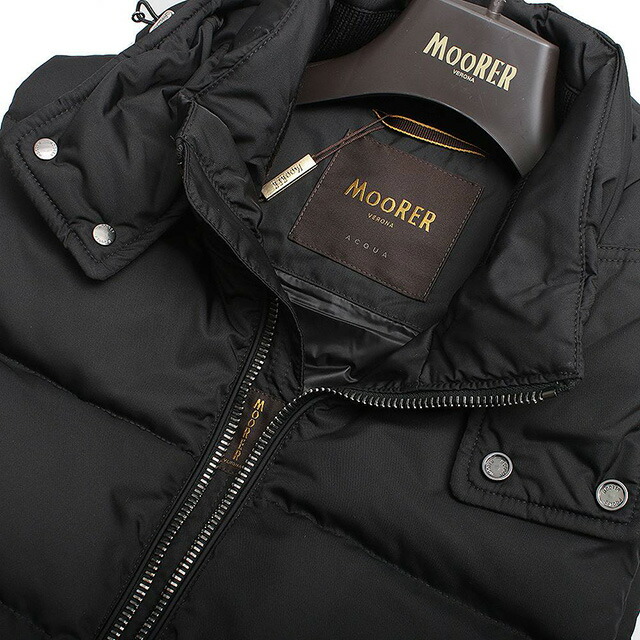 ムーレー MOORER FIRE-WK ダウンベスト MOUGI200307-FIRE-NERO-48 メンズ ブラック ダウンジャケット