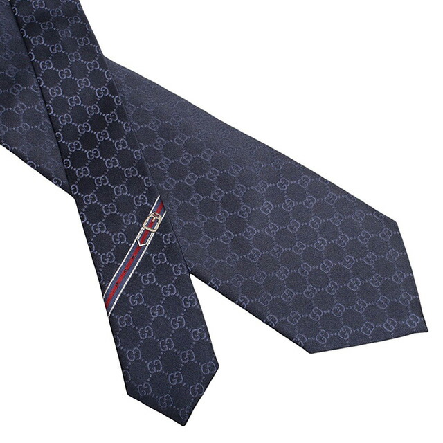 グッチ GUCCI ネクタイ 456520-4B002-4168 メンズ ネイビー ネクタイ