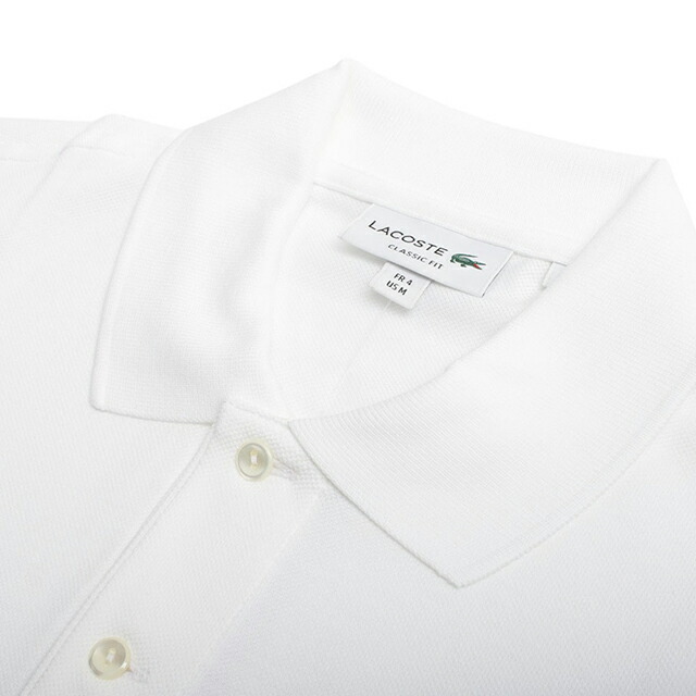ラコステ LACOSTE ポロシャツ L1212-51-WHITE-001-XL Classic Fit メンズ レディース ホワイト ポロシャツ ブランド