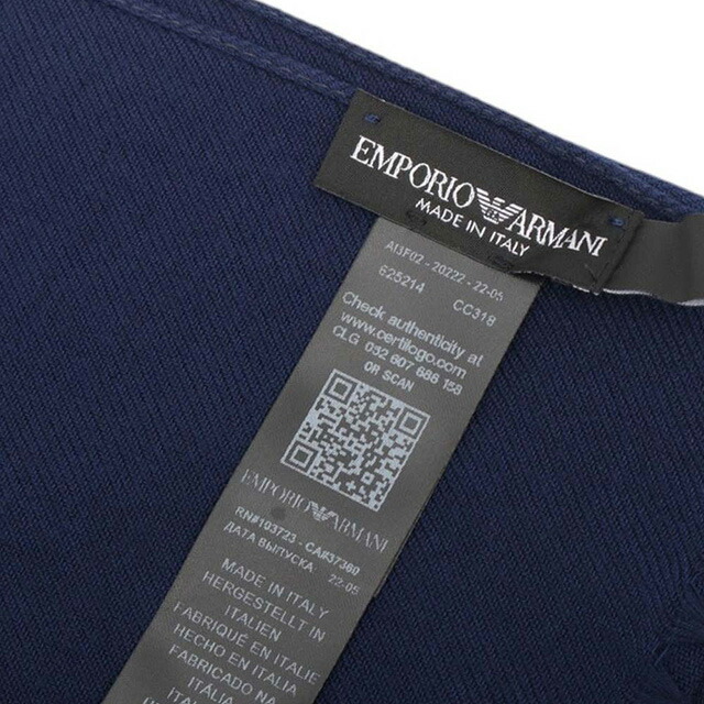 エンポリオアルマーニ EMPORIO ARMANI マフラー 625214-CC318-00035 メンズ ネイビーブルー マフラー ブランド