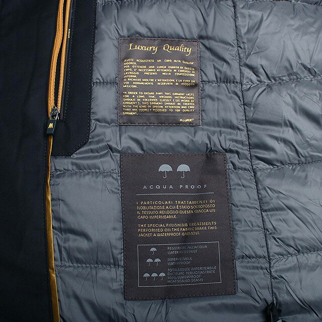 ムーレー MOORER ALBINI-PUM ダウンジャケット アウター MOUGI100090-ALBINI-DARKBLU-50 メンズ ダークブルー ダウンジャケット ブランド