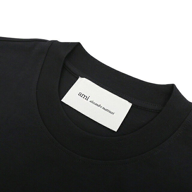 アミパリス AMI PARIS Ami de Coeur パーマネントコレクション Tシャツ BFUTS035-001-L ユニセックス ブラック Tシャツ ブランド