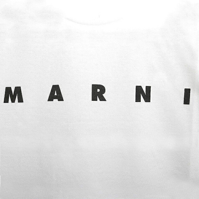 マルニ MARNI Tシャツ ロゴ コットン クルーネックT マルニキッズ MT135U-M002MV-M00RF-0M100-14Y レディース ホワイト Tシャツ ブランド