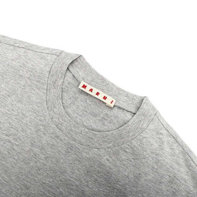 マルニ MARNI Tシャツ ロゴ コットン クルーネックT マルニキッズ MT135U-M002MV-M00RF-0M903-12Y レディース グレー Tシャツ ブランド