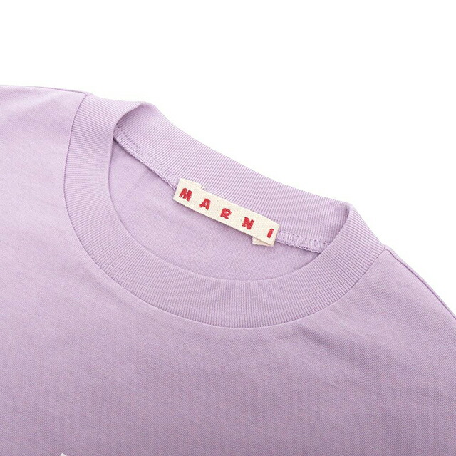 マルニ MARNI Tシャツ ロゴ コットン クルーネックT マルニキッズ MT290F-M01601-M00RF-0M612-12Y レディース パープル Tシャツ ブランド