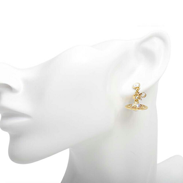 ヴィヴィアンウエストウッド VIVIENNE WESTWOOD NEW PETITE ORB ピアス 62020032-02R995 レディース ゴールド クリスタル ブランド