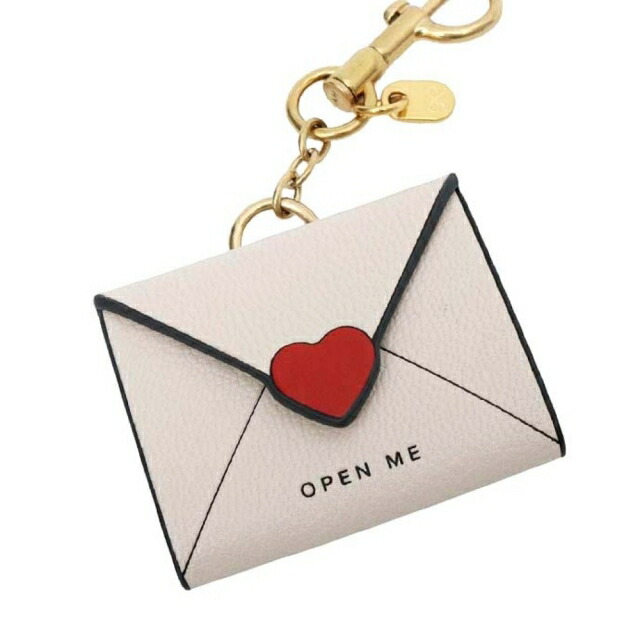 アニヤハインドマーチ キーホルダー ANYA HINDMARCH I Love You チャーム 205368 ユニセックス Chalk(チョーク) ブランド バッグチャーム 高級 おしゃれ プレゼント 実用的