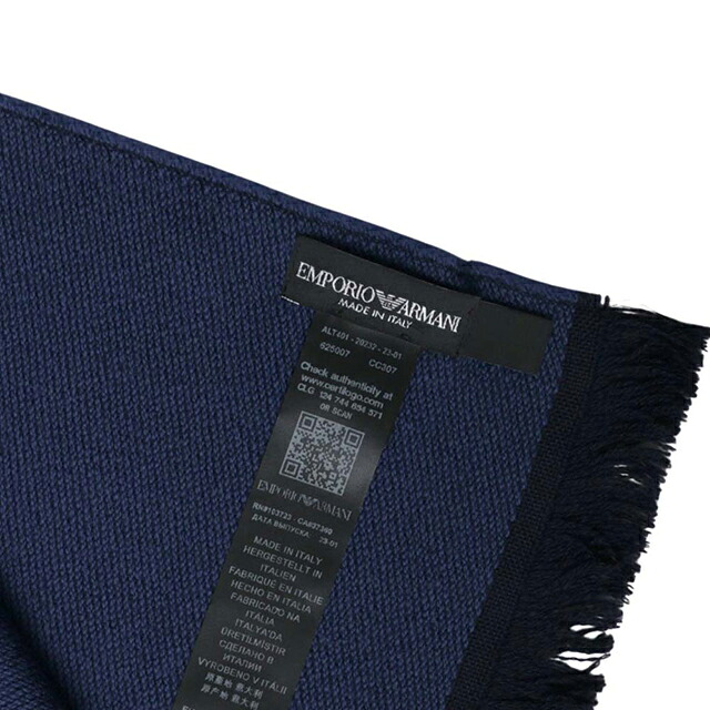 エンポリオ アルマーニ EMPORIO ARMANI マフラー 625007-cc307-18935 メンズ NAVY BLU CINA マフラー ブランド