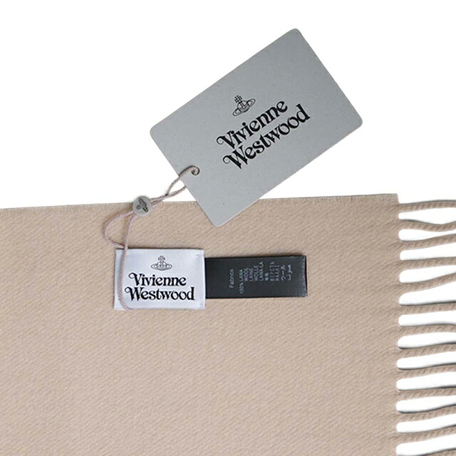 ヴィヴィアンウエストウッド VIVIENNE WESTWOOD マフラー 26-W00Q7-C406-BEIGE レディース メンズ ベージュ マフラー ブランド