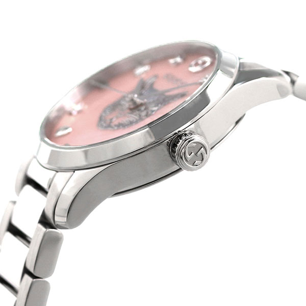 グッチ 時計 レディース Gタイムレス クオーツ 腕時計 GUCCI YA1265013 ピンクシェル 高級 ブランド おしゃれ 防水 軽い 華奢 かわいい プレゼント 女性 実用的