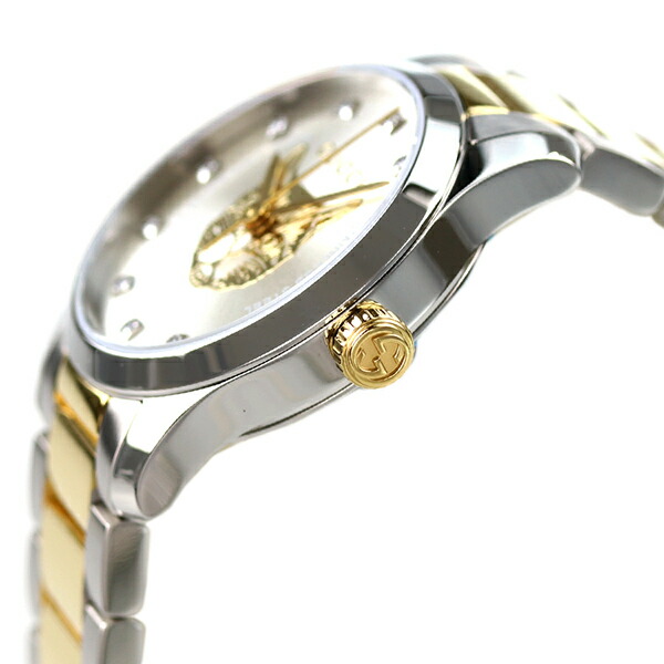 グッチ 時計 Gタイムレス 27mm スイス製 クオーツ レディース 腕時計 YA1265016 GUCCI シルバー ゴールド 高級 ブランド おしゃれ 防水 軽い 華奢 かわいい プレゼント 女性 実用的