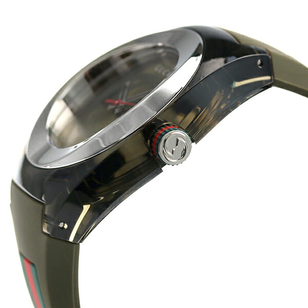 グッチ 時計 シンク 46mm クオーツ メンズ 腕時計 YA137106 GUCCI カーキ 高級 ブランド おしゃれ 防水 プレゼント 男性 実用的