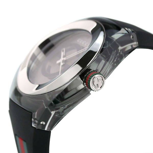 グッチ 時計 シンク 46mm クオーツ メンズ 腕時計 YA137116 GUCCI グレーシルバー ブラック 高級 ブランド おしゃれ 防水 プレゼント 男性 実用的