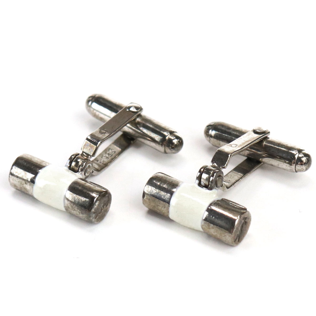 サンローラン カフス メンズ SAINT LAURENT メタル 185266 ホワイト系 アクセサリー プレゼント 実用的