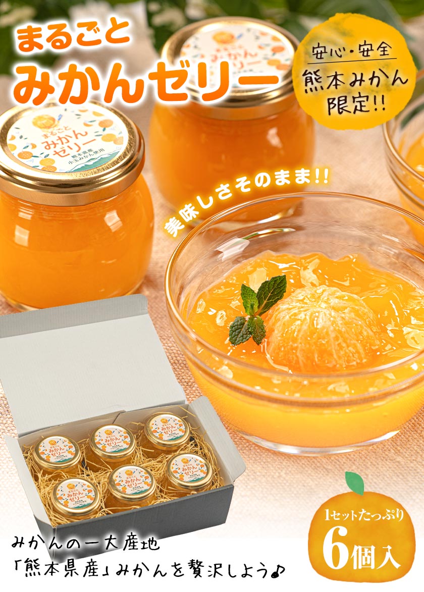 まるまる1玉使用！ まるごと みかんゼリー フルーツギフト 熊本 小玉みかん ギフト みかん ゼリー スイーツ 果物 セット 子ども ギフト 3-7営業日以内に出荷予定(土日祝除く)