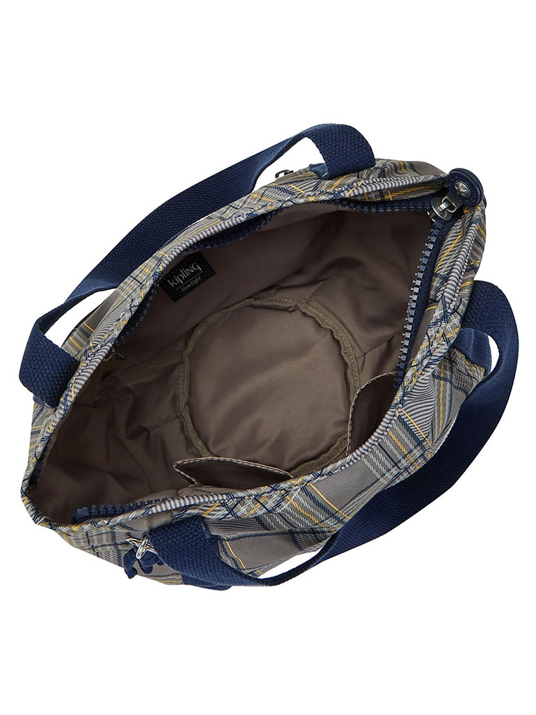 kipling バルーン ブルーグレープレイド トートバッグ