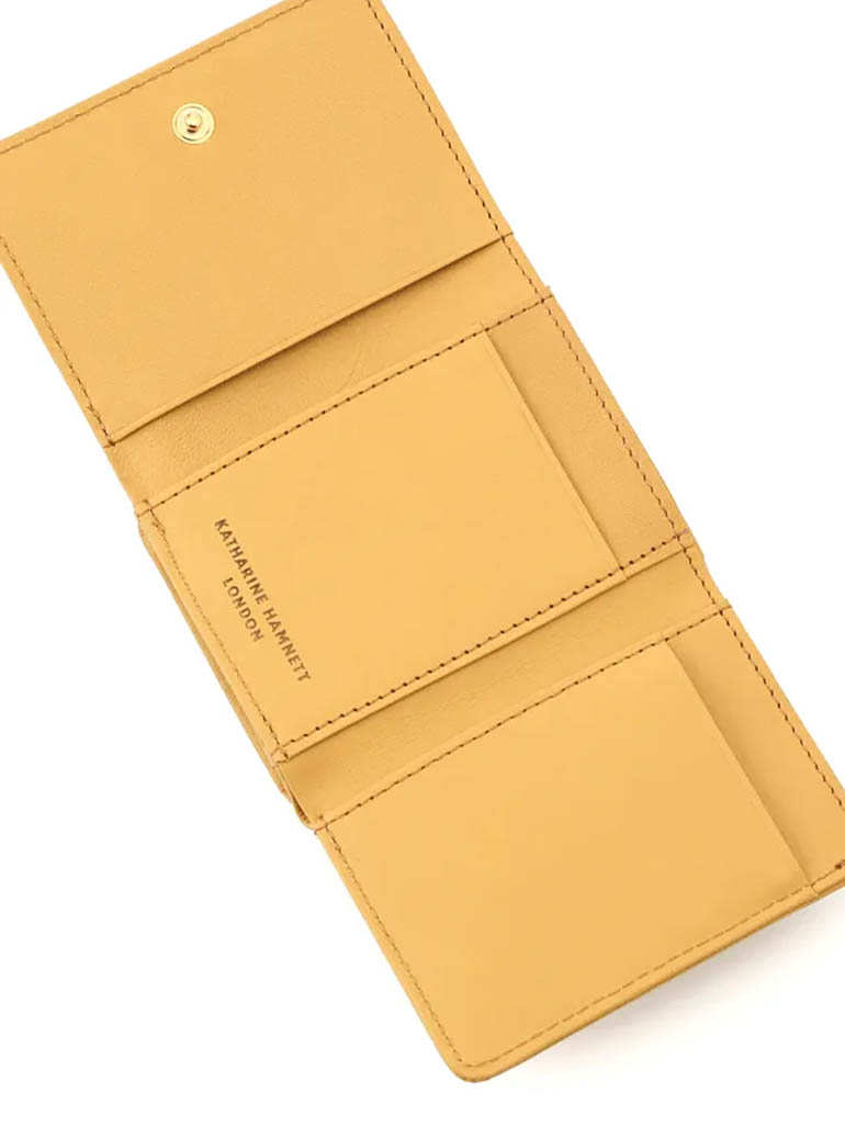 KATHARINE HAMNETT LONDON KHP601 キイロ ロースガーデン　口金三つ折れ札入れ