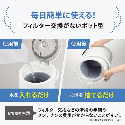 象印 スチーム式加湿器 木造和室 ～6畳 プレハブ洋室 ～10畳 グレー EE-DF35-HA