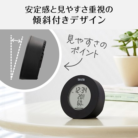 〈タニタ〉 デジタル温湿度計（ブラック）