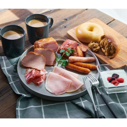 北海道 プレミアム 美ノ国 ＵＫＨ－53 熟成ももハム280g、熟成網焼きミートローフ164g、熟成ロースハム45g、肩ロース生ハム30g、熟成ビアシンケン40g、熟成あらびきウインナー・白い熟成あらびきウインナー 各60g