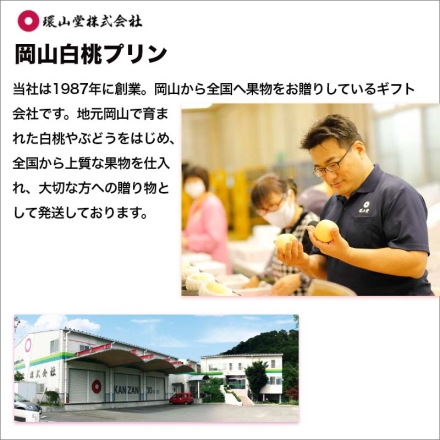 岡山白桃プリン 75g×9