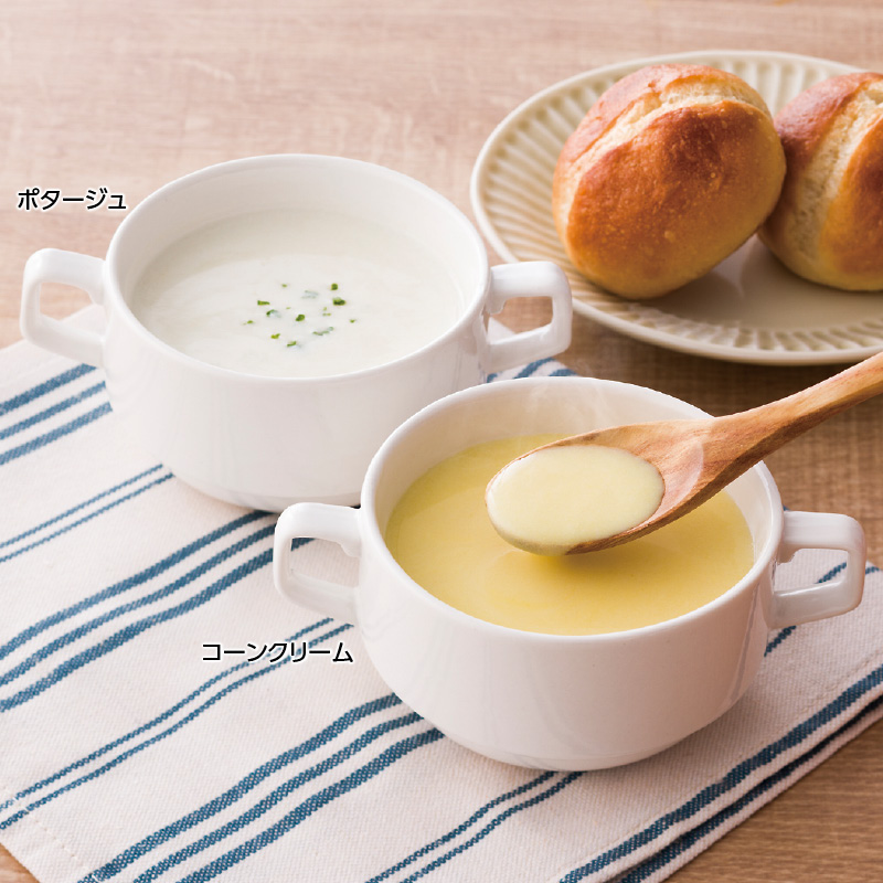〈クノール〉たんぱく質がしっかり摂れるスープ コーンクリーム438g（15袋）、ポタージュ391.5g（15袋）