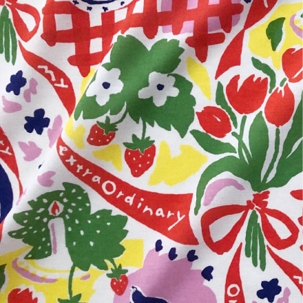 MANAMI SAKURAI Cushion cover 'Ordinary day' Red