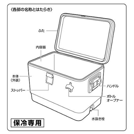 CSブラックラベル スチールフォームクーラー51L UE-75