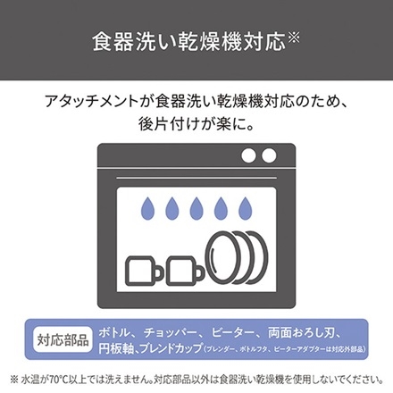 TESCOM コードレスハンドブレンダー TBL70A-K ブラック