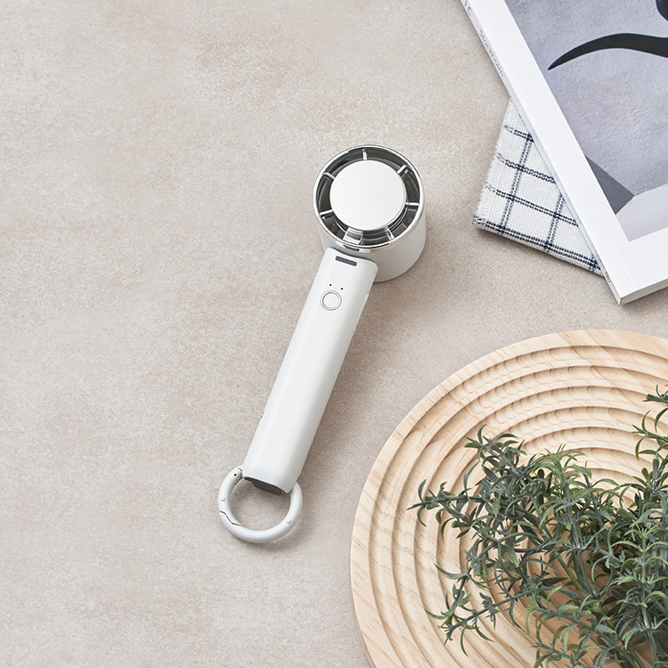 Life on Products ライフオンプロダクツ ペルチェ冷却機能ハンディファン カラビナ付 ベージュ LCAF034